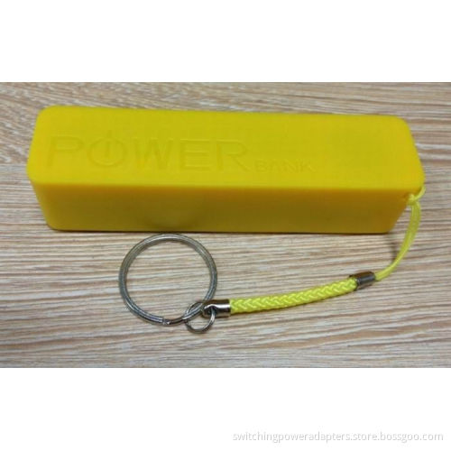 Oem Yellow Portable Usb Power Bank With Keychain Fashionable For Mobile Phone